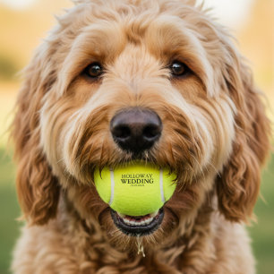 Hochzeitsgunst Pfotenabdruck Hund Tennisbälle