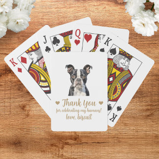 Hochzeitsgunst-Spielkarten für Hunde Spielkarten