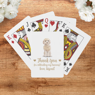 Hochzeitsgunst-Spielkarten mit Hund Spielkarten