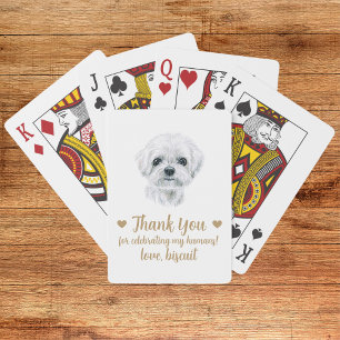 Hochzeitsgunst-Spielkarten mit Hund Spielkarten