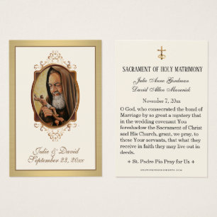 Hochzeitsgunst St. Padre Pio Gold Heilige