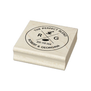 Hochzeitsgunst-Stempel   Kaffee Die perfekte Misch Gummistempel