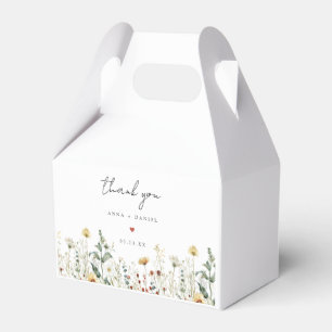 Hochzeitsgunstbehälter im Sommer-Wildblumenfeld Geschenkschachtel