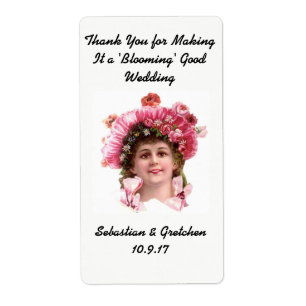 Hochzeitsgunstetikett BLUMEN-SAMEN-PACKUNG Vintage