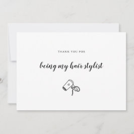 Hochzeitshaar Stylist-Make-up Dankeskarte
