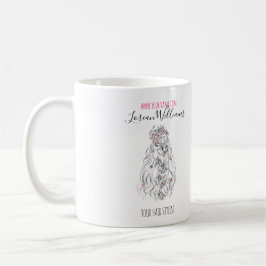 Hochzeitshaar Stylist Schwarz-weiß Wavy Hair Flora Kaffeetasse