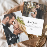 Hochzeitshandbuch Danke Ihnen 2 Fotos<br><div class="desc">Hochzeit Handgeschriebene Dankeschön Karten,  die ein Foto auf der Vorder- und Rückseite haben. Herbst,  Herbst,  Frühling Sommer,  Winter Dankeschön Sie Karten enthalten eine moderne,  weiße und schwarz handgeschriebene kursive Schrift Typografie,  die elegant,  einfach und modern zu verwenden sind,  nachdem Sie minimalistische einfache Hochzeitstag-Feier.</div>