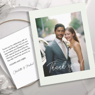 Hochzeitshandschrift Danke 1 Foto Postkarte