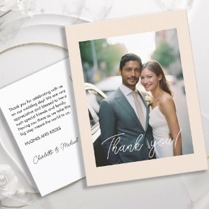 Hochzeitshandschrift Danke 1 Foto Postkarte