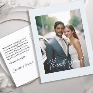 Hochzeitshandschrift Danke 1 Foto Postkarte