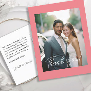 Hochzeitshandschrift Danke 1 Foto Postkarte