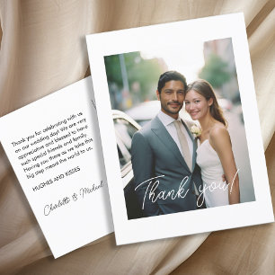 Hochzeitshandschrift Danke 1 Foto Postkarte