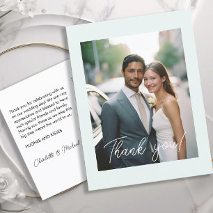 Hochzeitshandschrift Danke 1 Foto Postkarte