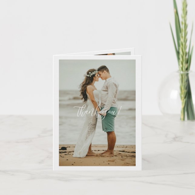 Hochzeitshandschrift Danke 3 Fotos (Vorderseite)