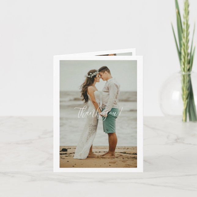 Hochzeitshandschrift Danke 3 Fotos (Vorderseite)