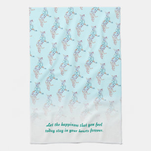 Hochzeitshandtuch Floral Deutscher Schäferhund Handtuch