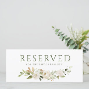 Hochzeitshanging Reservierte Card Grüne Gold Einladung