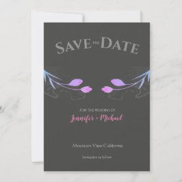 Hochzeitsheirat Minimalistisch Chic Gray Floral Save The Date