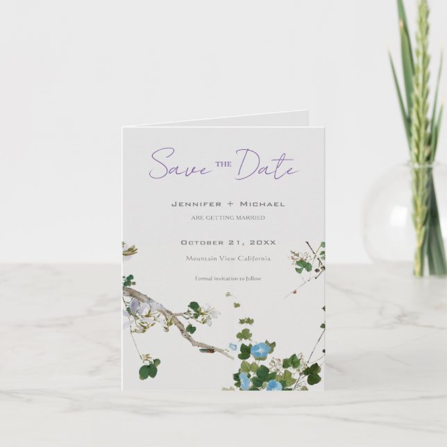 Hochzeitsheirat Minimalistische Kalligrafie Ankündigung (Vorderseite)