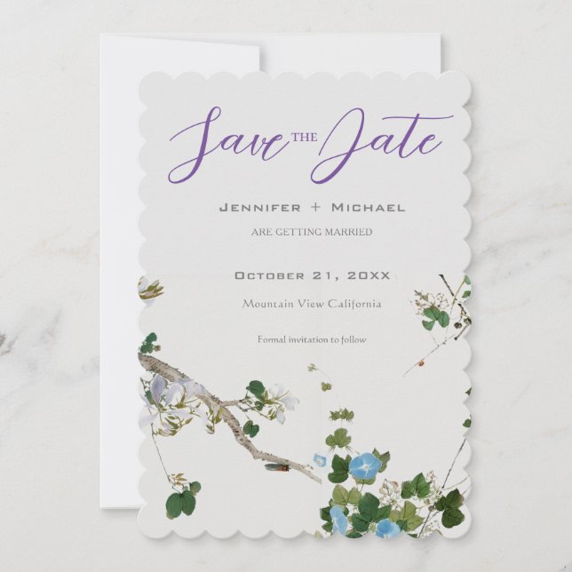 Hochzeitsheirat Minimalistische Kalligrafie Save The Date (Vorderseite)
