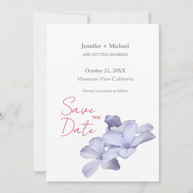 Hochzeitsheirat Minimalistische Kalligrafie Save The Date (Vorderseite)