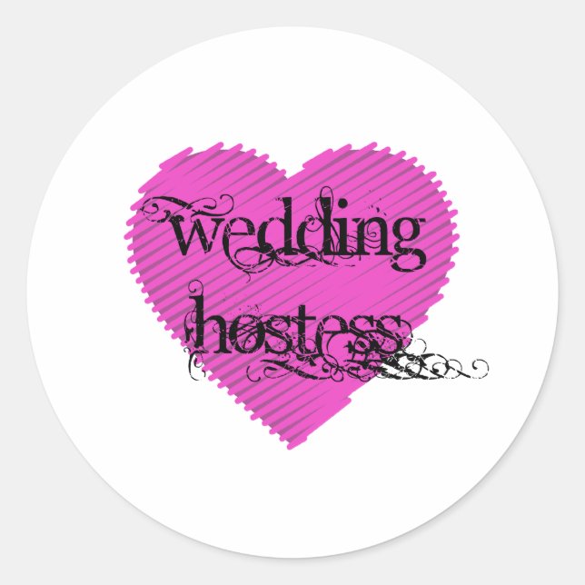 Hochzeitsherberge Runder Aufkleber (Vorderseite)