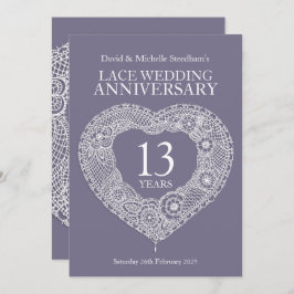 Hochzeitsherz 13 Jahre Party Einladungen