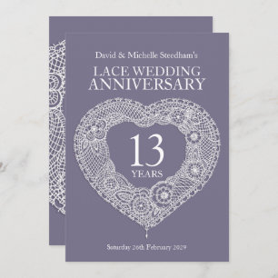 Hochzeitsherz 13 Jahre Party Einladungen