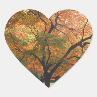 Hochzeitsherz Herbst Hochzeit im Herbst Herbst Herz-Aufkleber