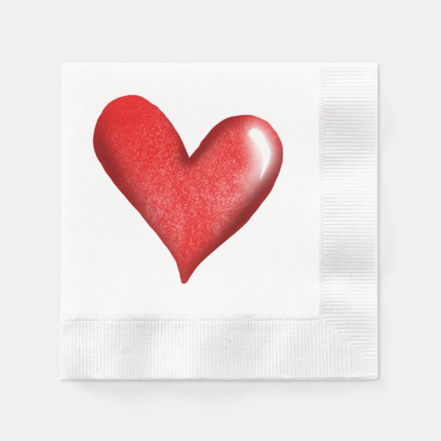 Hochzeitsherz Serviette (Vorderseite)