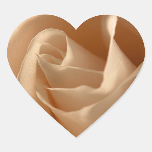 Hochzeitsherzen Creme Rose Hochzeit Umschlag Aufkl Herz-Aufkleber (Vorderseite)