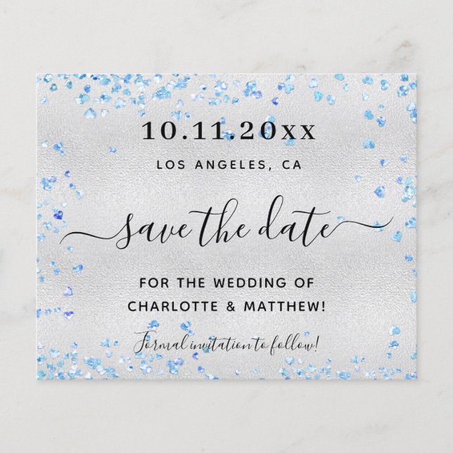 Hochzeitsherzen Save the Date Flyer (Vorne)