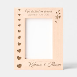 Hochzeitsherzen Wir entschieden uns für ewige indi Geätzte Rahmen