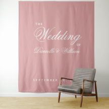 Hochzeitshintergrund Dusty Rose Einfache Elegante