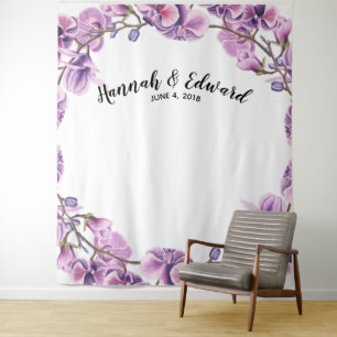Hochzeitshintergrund, Fotostütze, Gewohnheit Wandteppich