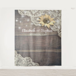 Hochzeitsholzplatte Foto Standfläche Spitze Sonnen Wandteppich