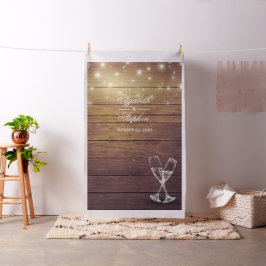 Hochzeitshütte mit Foto-Kellerhintergrund Champagn Stoff