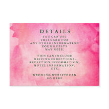 Hochzeitsinformationen über moderne Wasserfarben