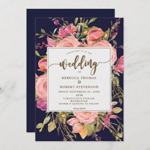 Hochzeitsinsel Boho Wild Blume Einladung