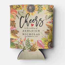 Hochzeitsjubeln zur Liebe Maple Pumpkins Sonnenblu Dosenkühler