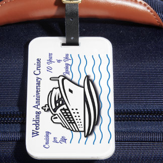 Hochzeitsjubiläum-Kreuzfahrt PERSONALISIEREN Gepäckanhänger