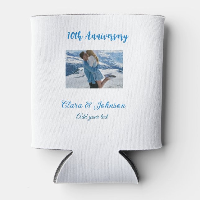 Hochzeitsjubiläum Namensjahrstext hinzufügen Dosenkühler (Vorderseite)