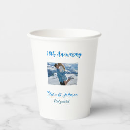 Hochzeitsjubiläum Namensjahrstext hinzufügen Pappbecher