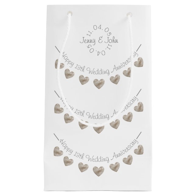 Hochzeitsjubiläum Pullover kleine Geschenktasche Kleine Geschenktüte (Vorderseite)