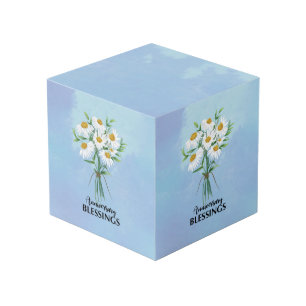 Hochzeitsjubiläums-Segen Blumenstrauß aus Gänseblü Würfel