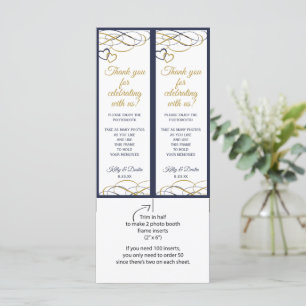Hochzeitskabinett-Beilagen - Dunkles Navy Blue & G