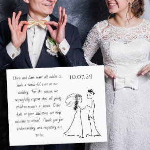 Hochzeitskaffee Art No Children - Meldung Begleitkarte