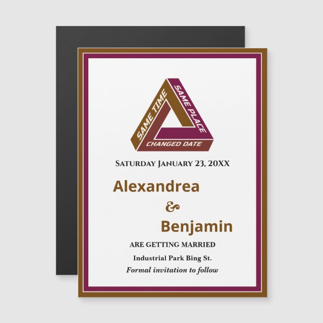 Hochzeitskaffee Save the Date magnetisch Magnetkarte (Vorne/Hinten)