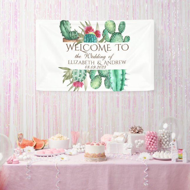 Hochzeitskaktus Banner (Party)
