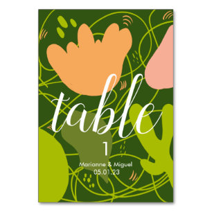 Hochzeitskaktus, Blumenformen Sitzplatze Tischnumm Tischnummer